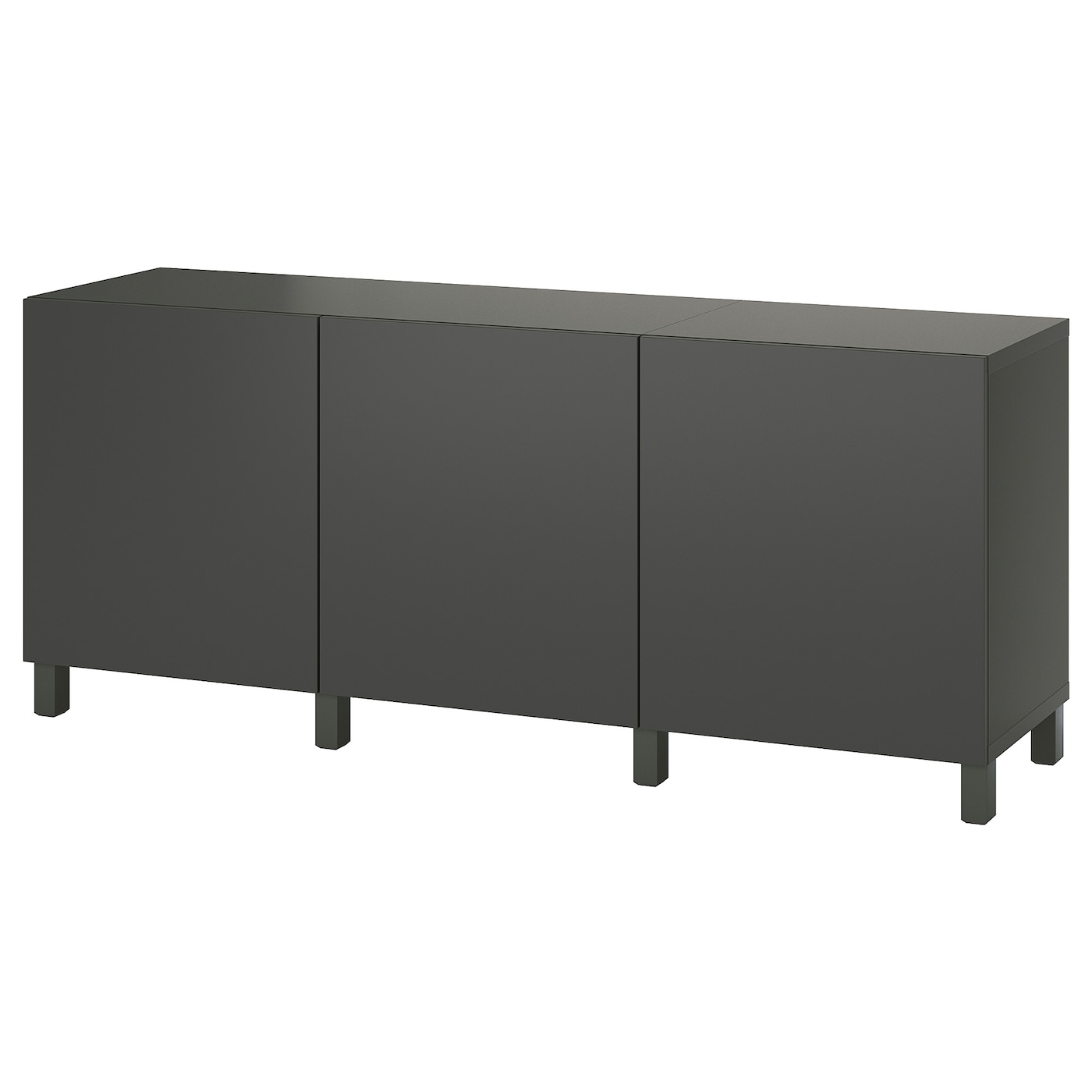 IKEA BESTÅ kombinacja z drzwiami, ciemnoszary/Lappviken/Stubbarp ciemnoszary, 180x42x74 cm