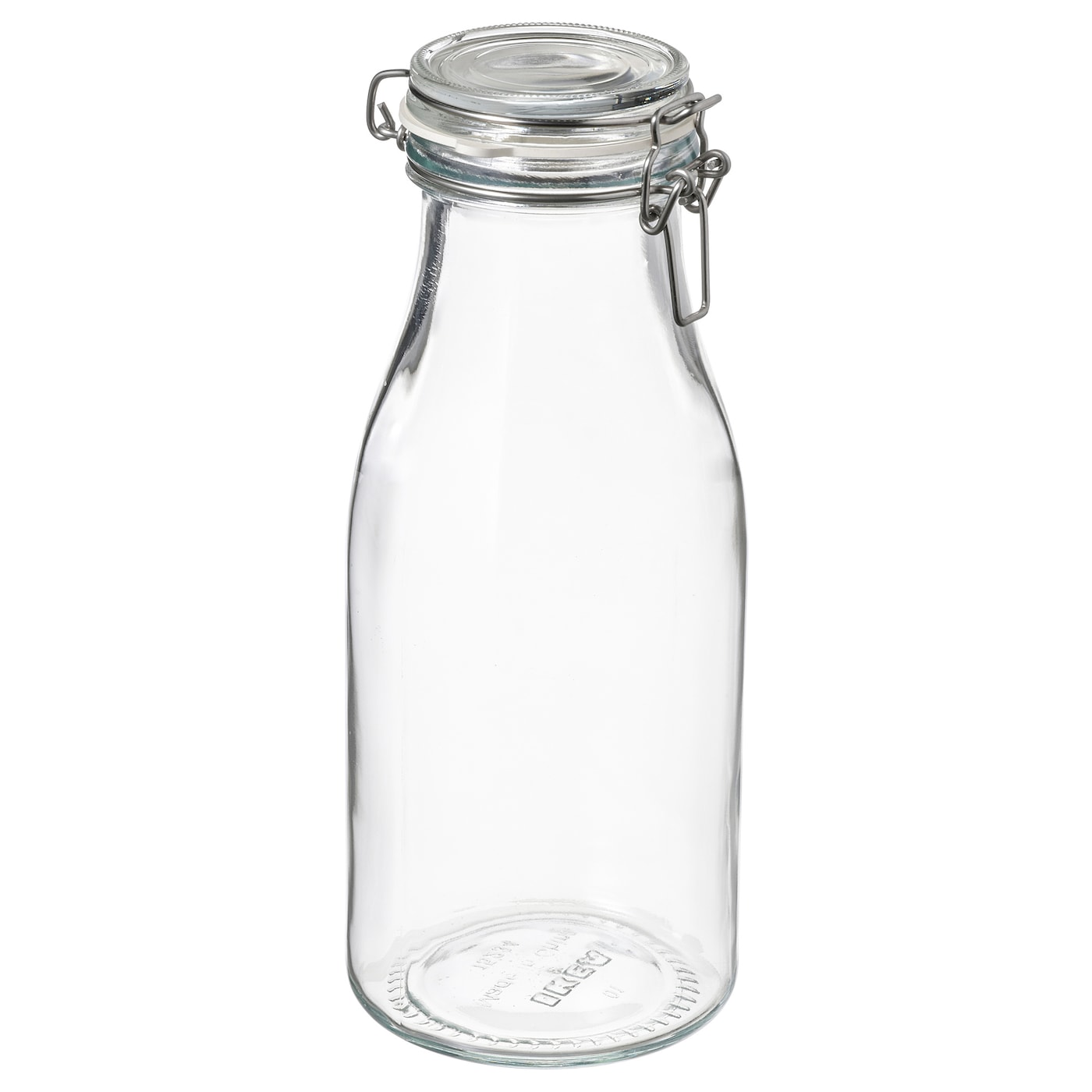 IKEA KORKEN słoik w kształcie butelki z pokr, szkło bezbarwne, 1 l