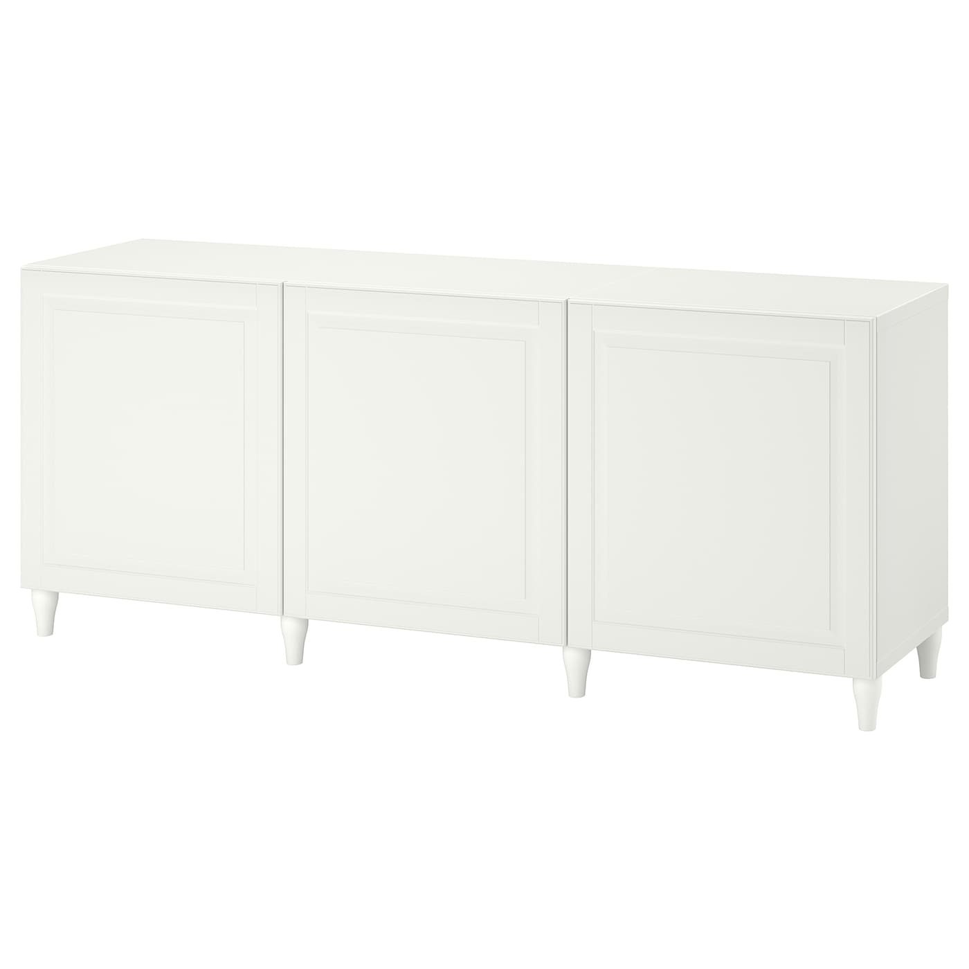 IKEA BESTÅ kombinacja z drzwiami, biały/Smeviken/Kabbarp biały, 180x42x74 cm
