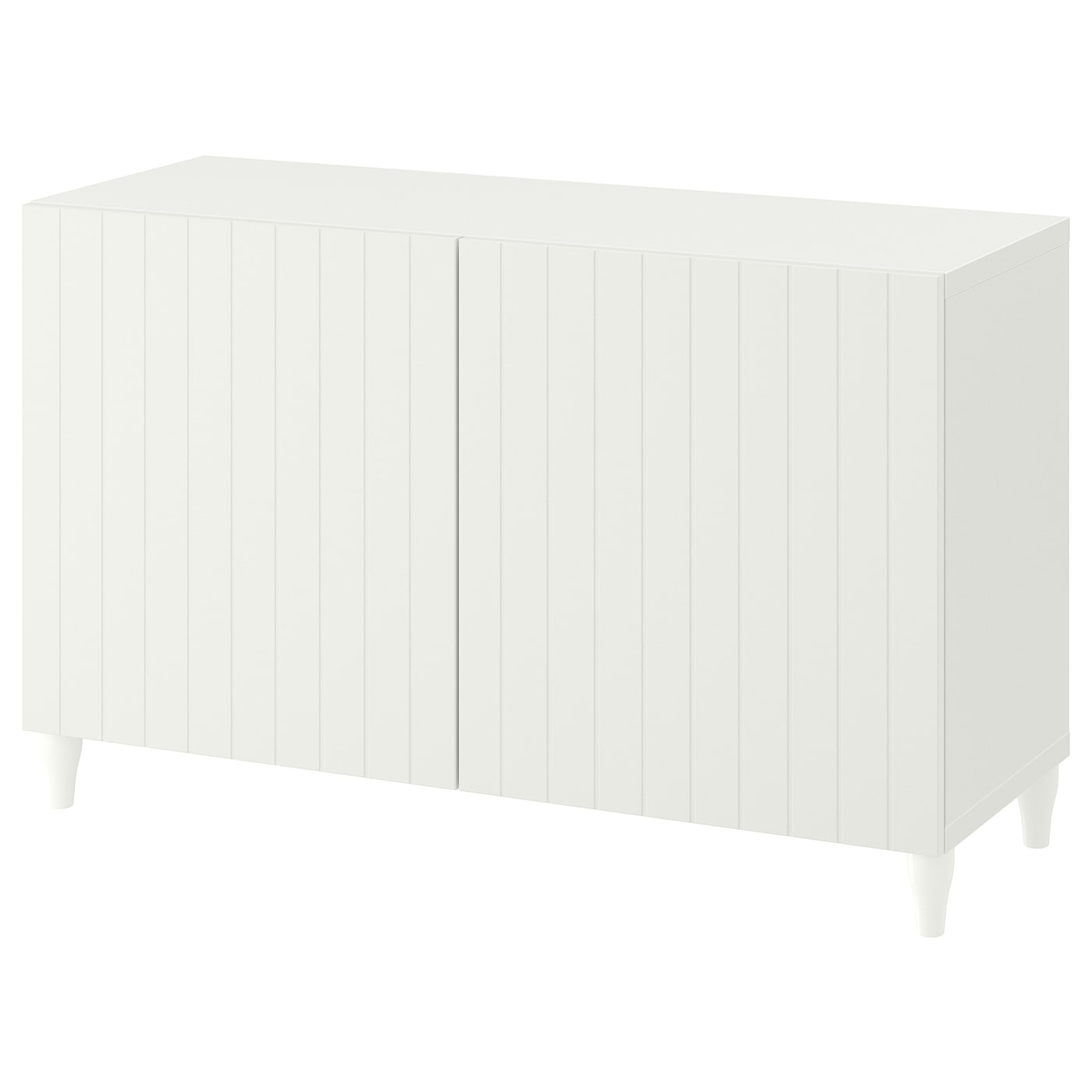 IKEA BESTÅ kombinacja z drzwiami, biały/Sutterviken/Kabbarp biały, 120x42x74 cm
