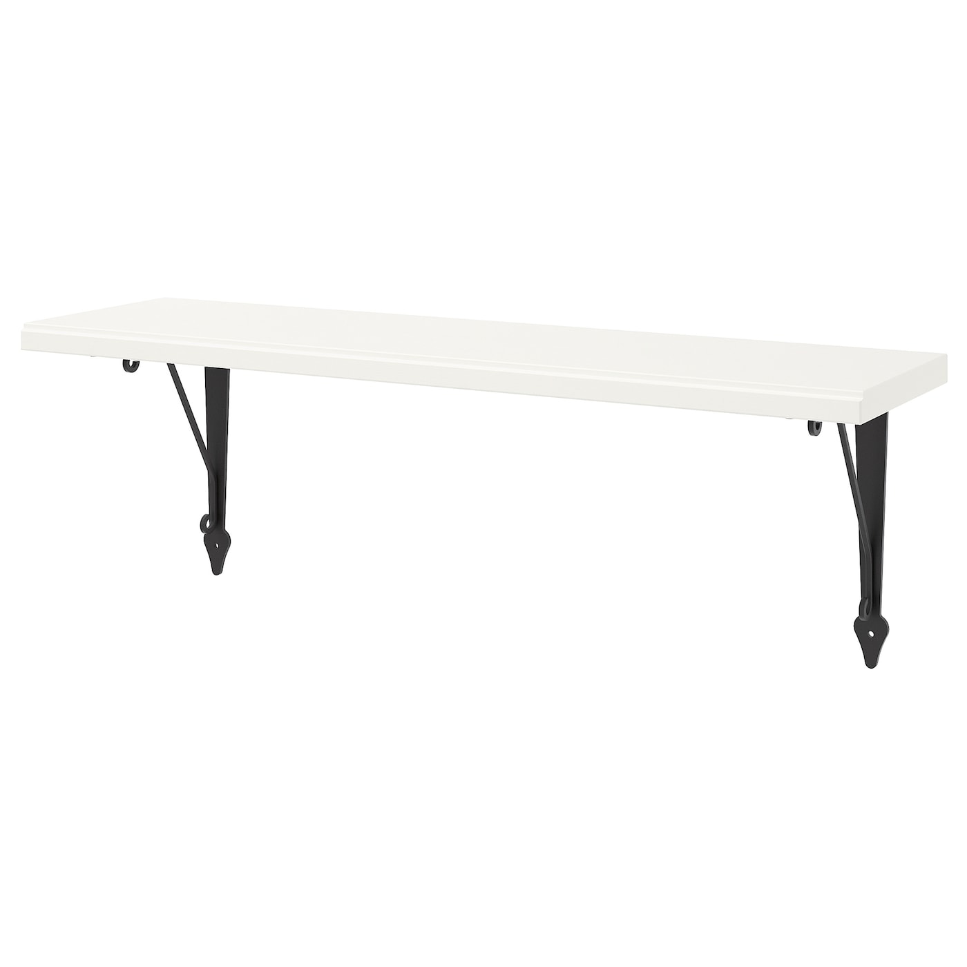 IKEA TRANHULT / KROKSHULT półka ścienna, bejcowana na biało osika, 80x20 cm