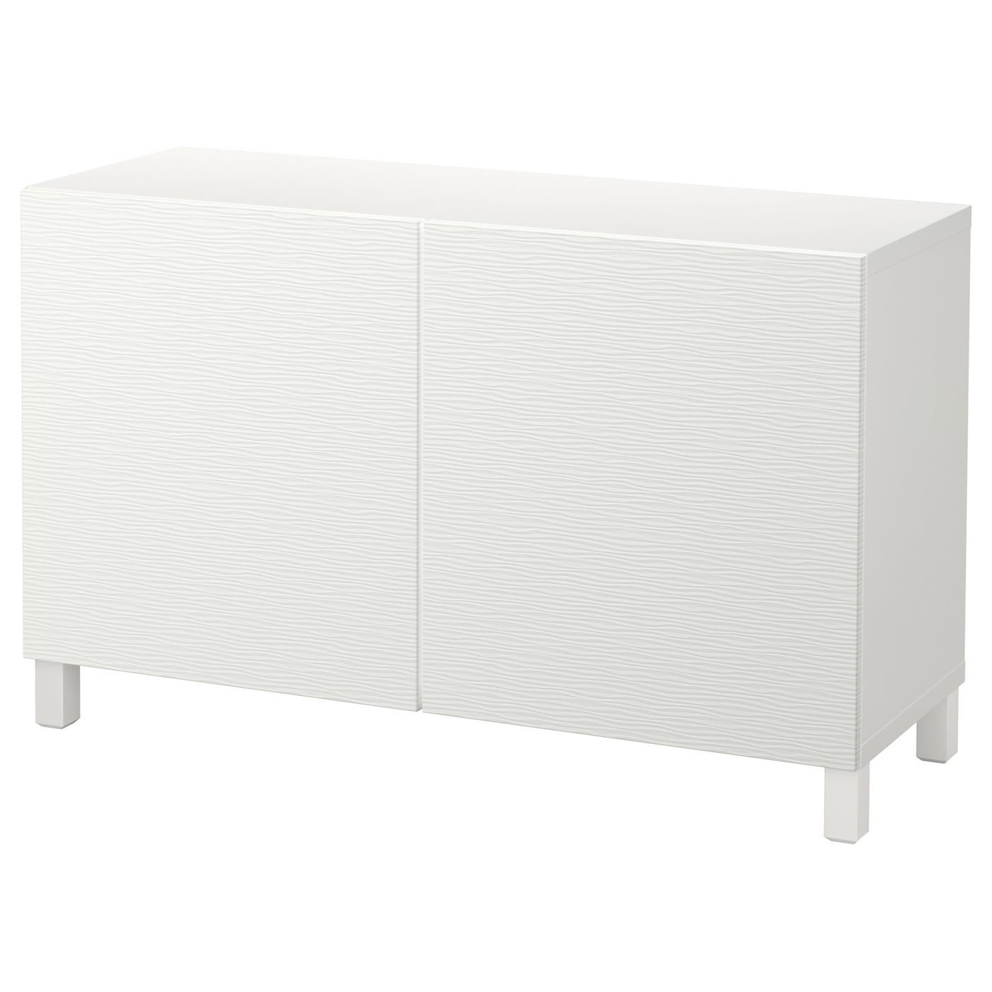 IKEA BESTÅ kombinacja z drzwiami, biały/Laxviken/Stubbarp biały, 120x42x74 cm