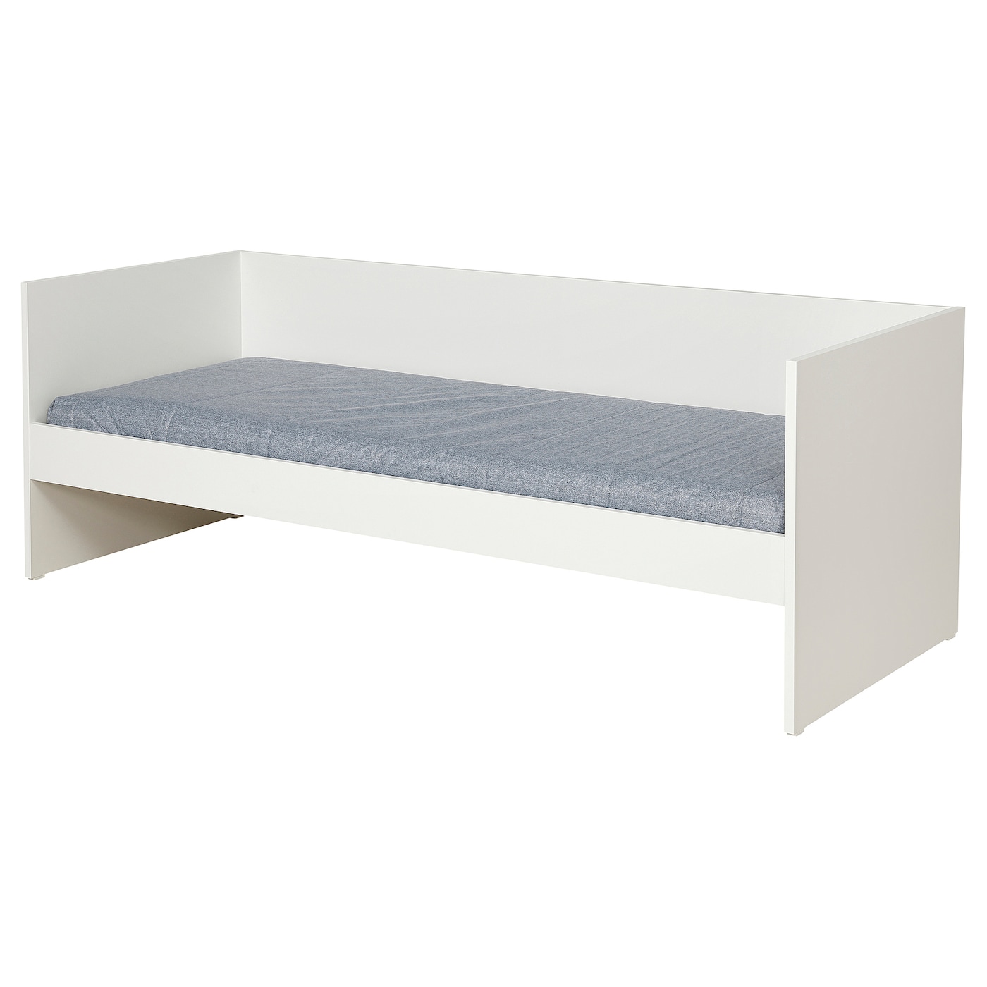 IKEA VIHALS leżanka z 1 materacem, biały/Ågotnes twardy, 80x200 cm