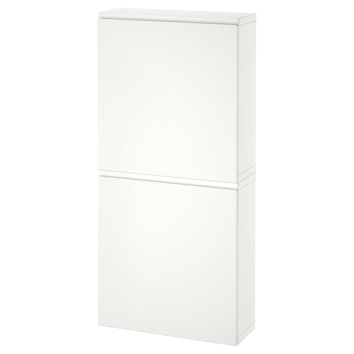IKEA BESTÅ szafka śc/2 drzwi, biały/Västerviken biały, 60x22x128 cm