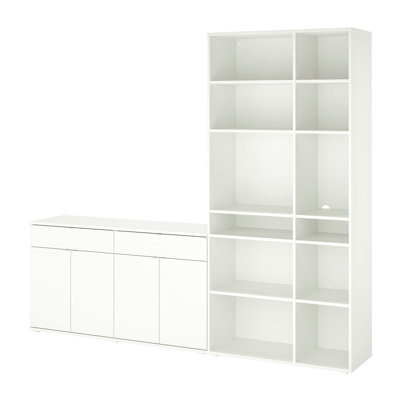IKEA VIHALS regał, biały, 235x37x200 cm