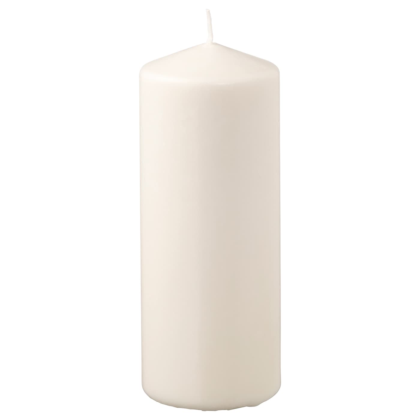 IKEA FENOMEN bezzapachowa świeca blokowa, naturalny, 19 cm