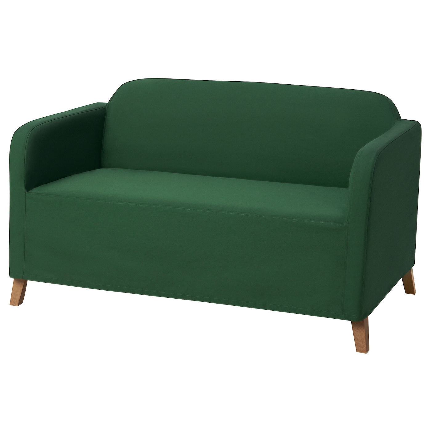 IKEA LINANÄS ochraniacz na sofę 2-osobową, Vissle ciemnozielony