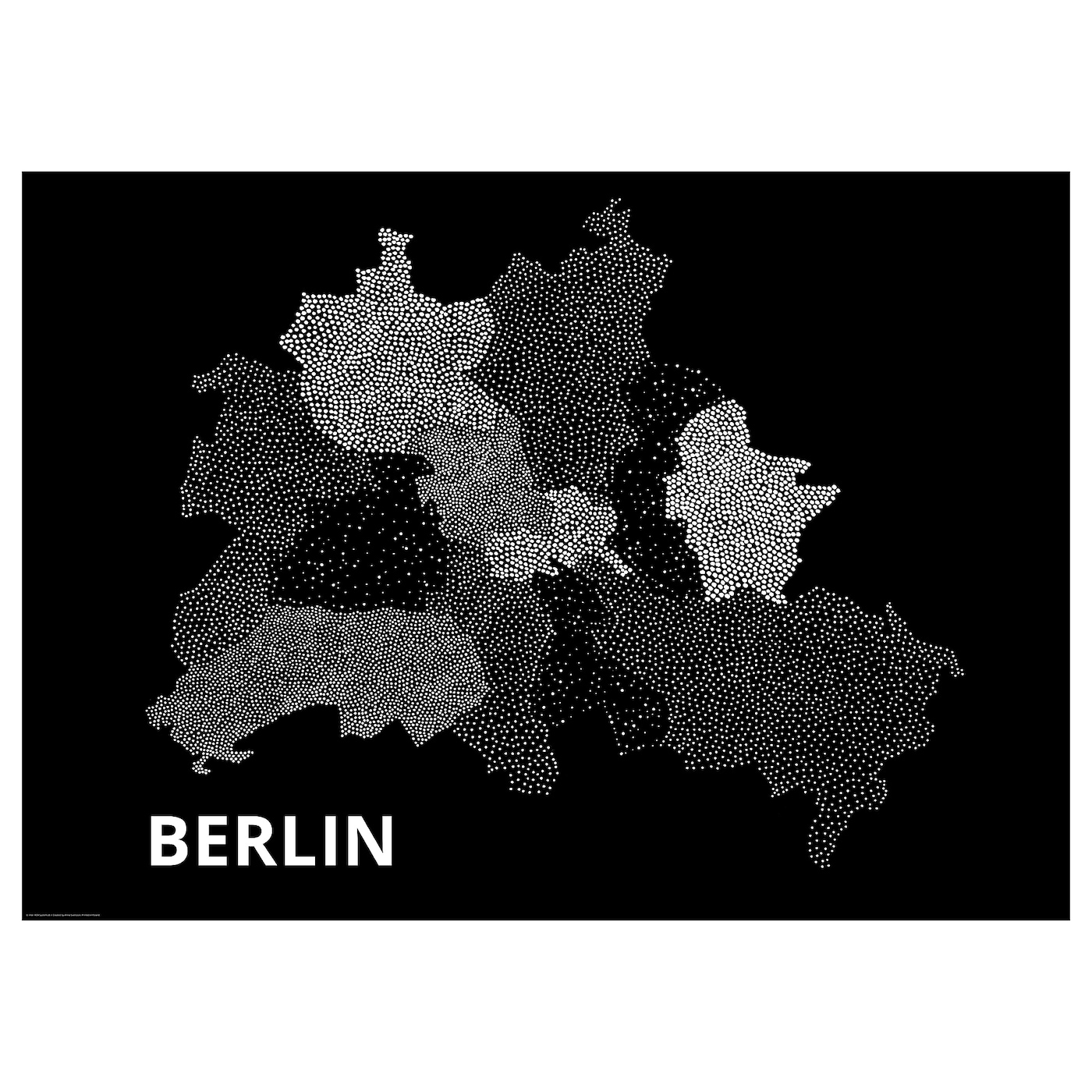 IKEA BILD Plakat, maleńkie kropki, Berlin 2, 70x50 cm