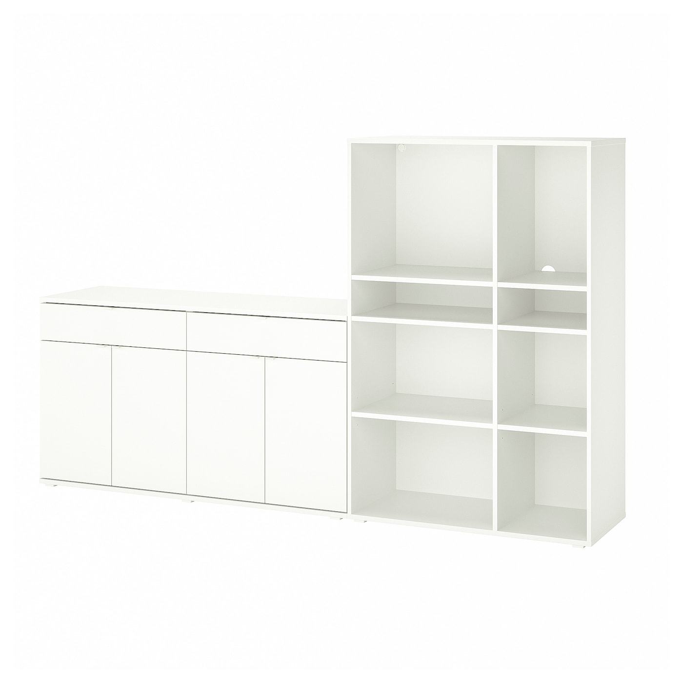 IKEA VIHALS regał, biały, 235x37x140 cm