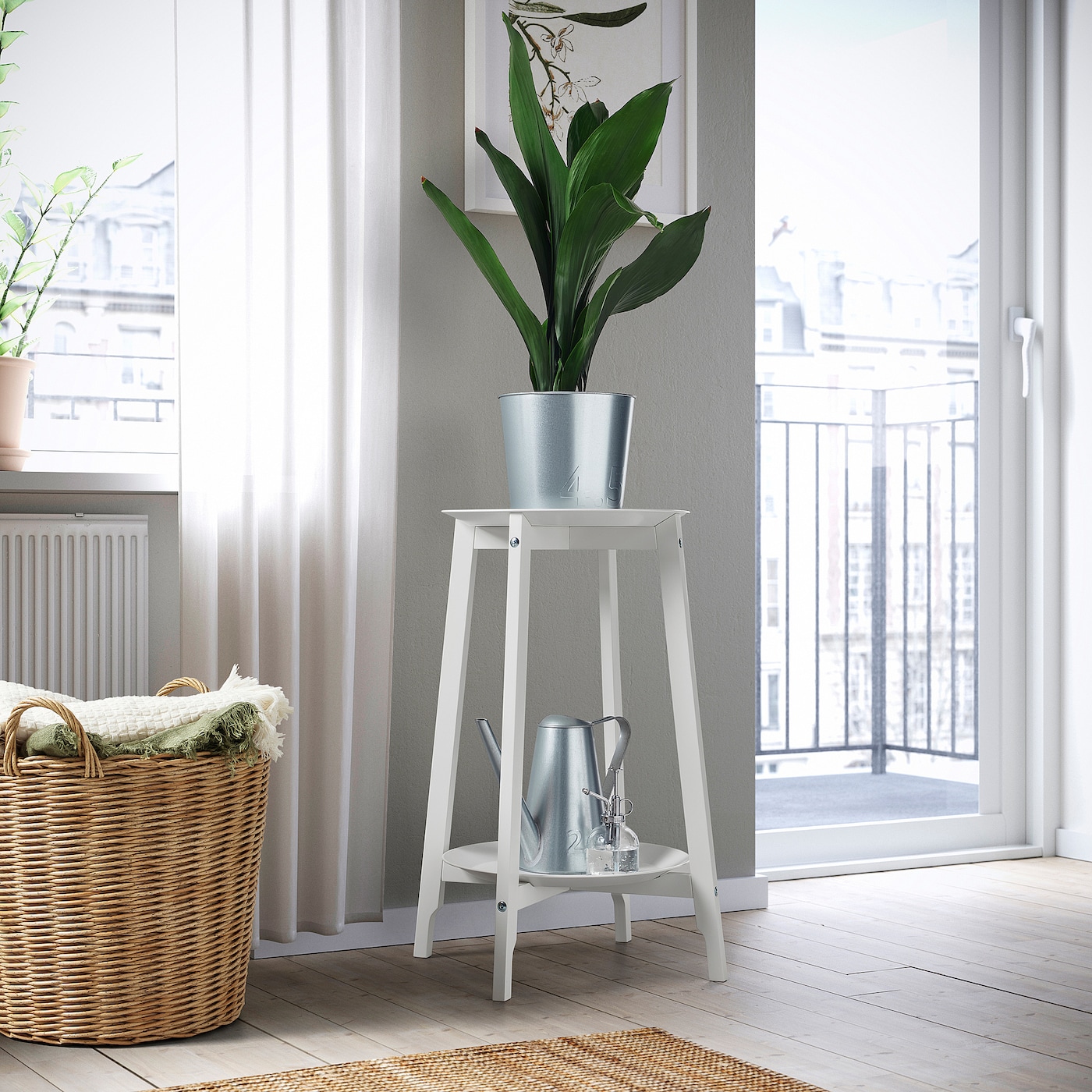 IKEA ALPVIDE stojak na doniczkę, biały, 71 cm