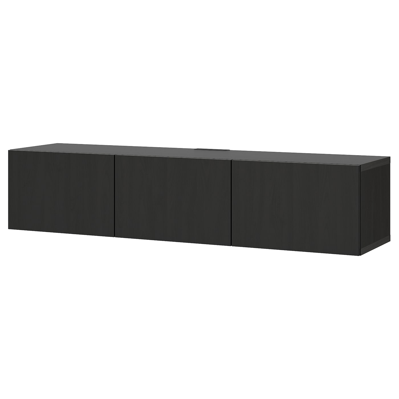 IKEA BESTÅ ława TV z drzwiami, czarnybrąz/Lappviken czarnybrąz, 180x42x38 cm