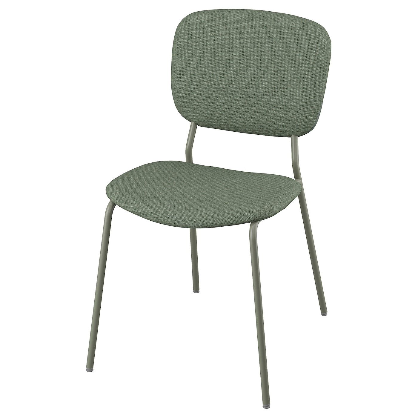 IKEA VIHALS krzesło, zielony/Tibbleby szarozielony, Głębokość: 55 cm