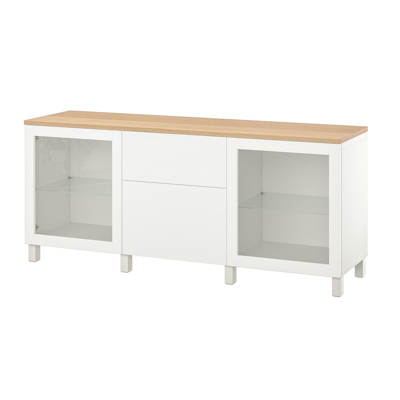 IKEA BESTÅ kombinacja z szufladami, Sindvik biały/Lappviken/Stubbarp biały, 180x42x76 cm