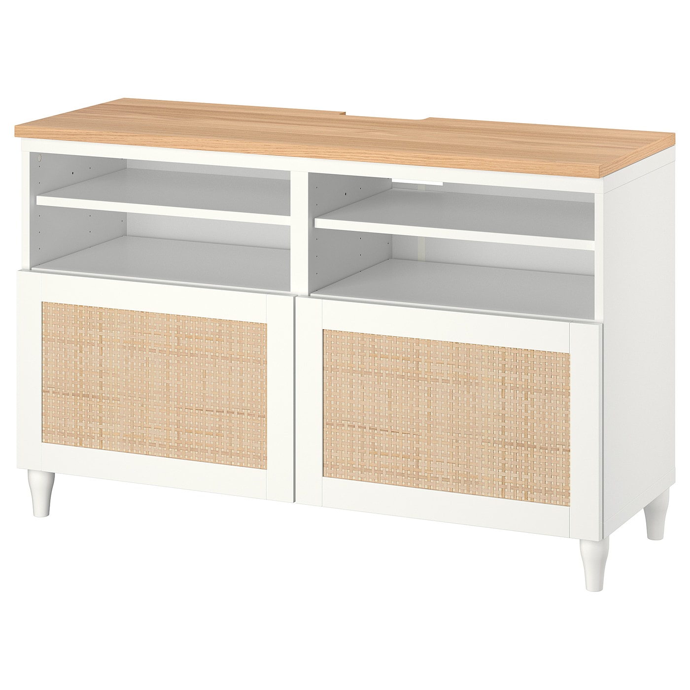 IKEA BESTÅ ława TV z drzwiami, biały/Studsviken/Kabbarp biały, 120x42x76 cm