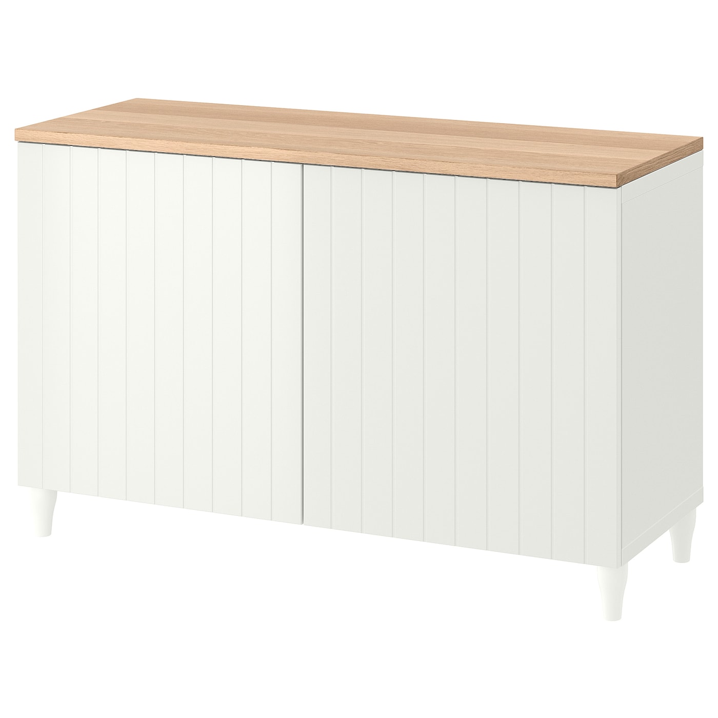 IKEA BESTÅ kombinacja z drzwiami, biały/Sutterviken/Kabbarp biały, 120x42x76 cm