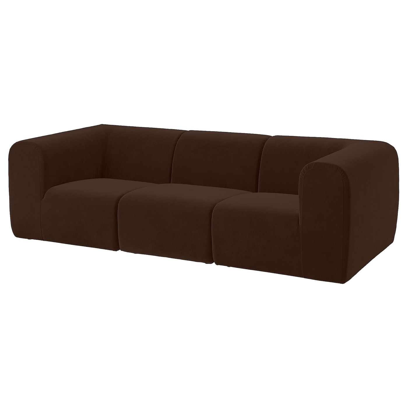 IKEA STOCKHOLM 2025 sofa 3-osobowa, Alhamn ciemnobrązowy, Podłokietnik szerokość: 32 cm