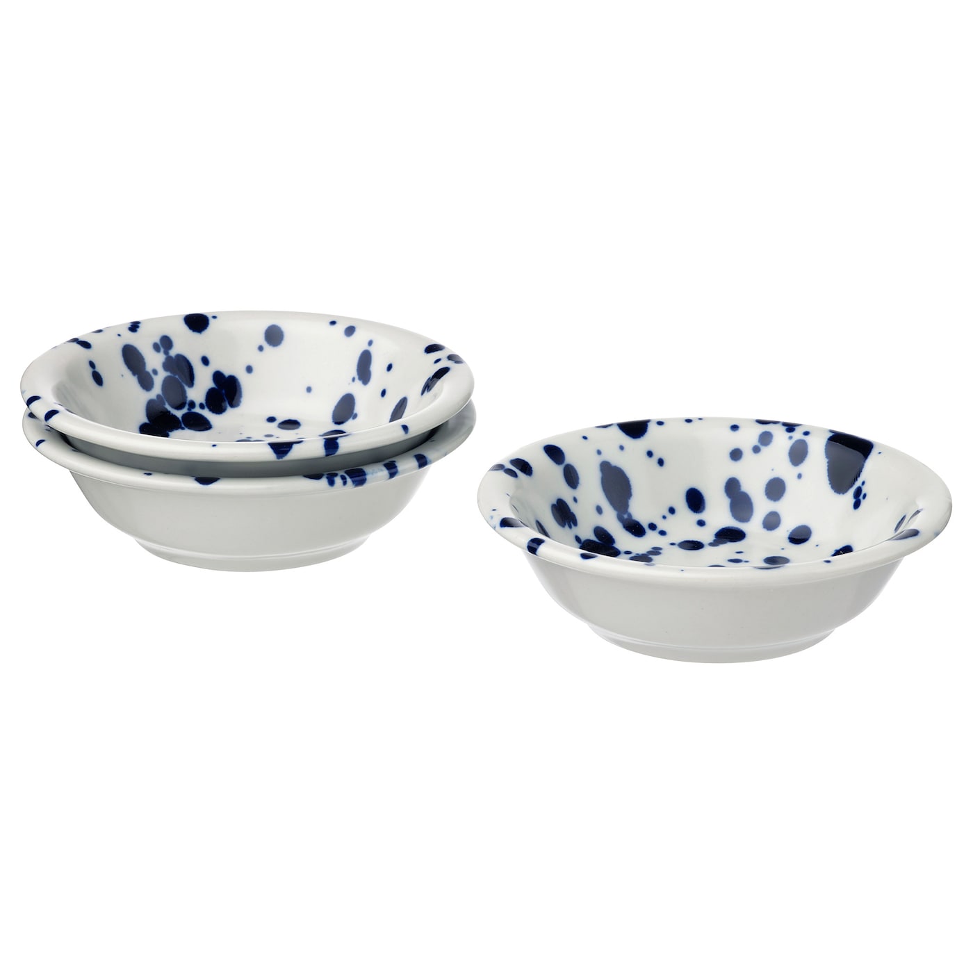 IKEA SILVERSIDA miska, wzór/niebieski, 11 cm