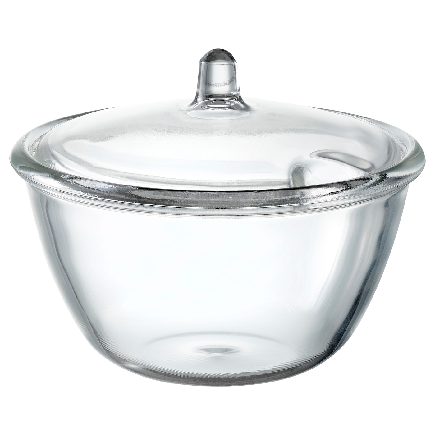 IKEA VINTERTICKA cukiernica, szkło bezbarwne, Wysokość: 10 cm