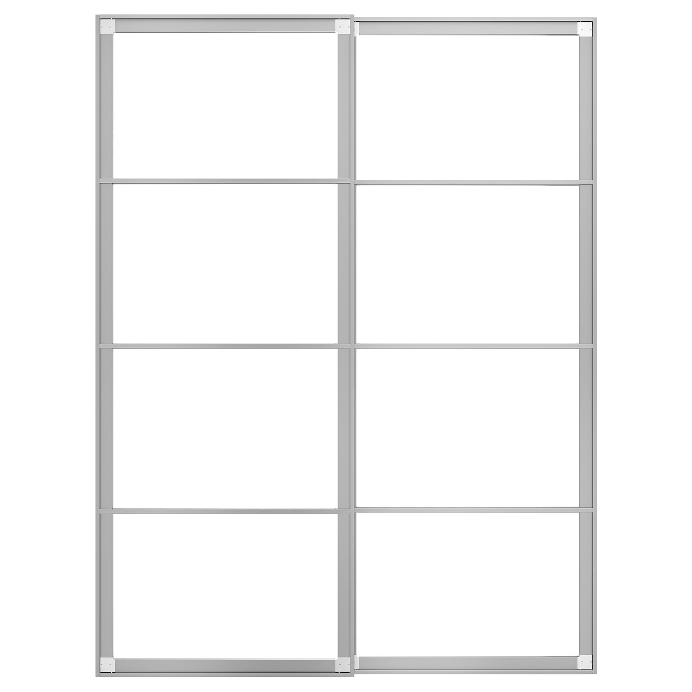 IKEA PAX obudowa drzwi przes. z prowadnicami, aluminium, 150x201 cm
