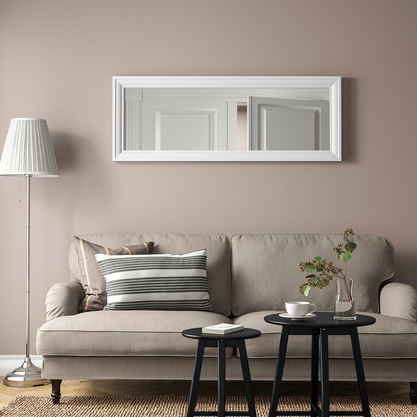 IKEA TOFTBYN lustro, biały, 52x140 cm