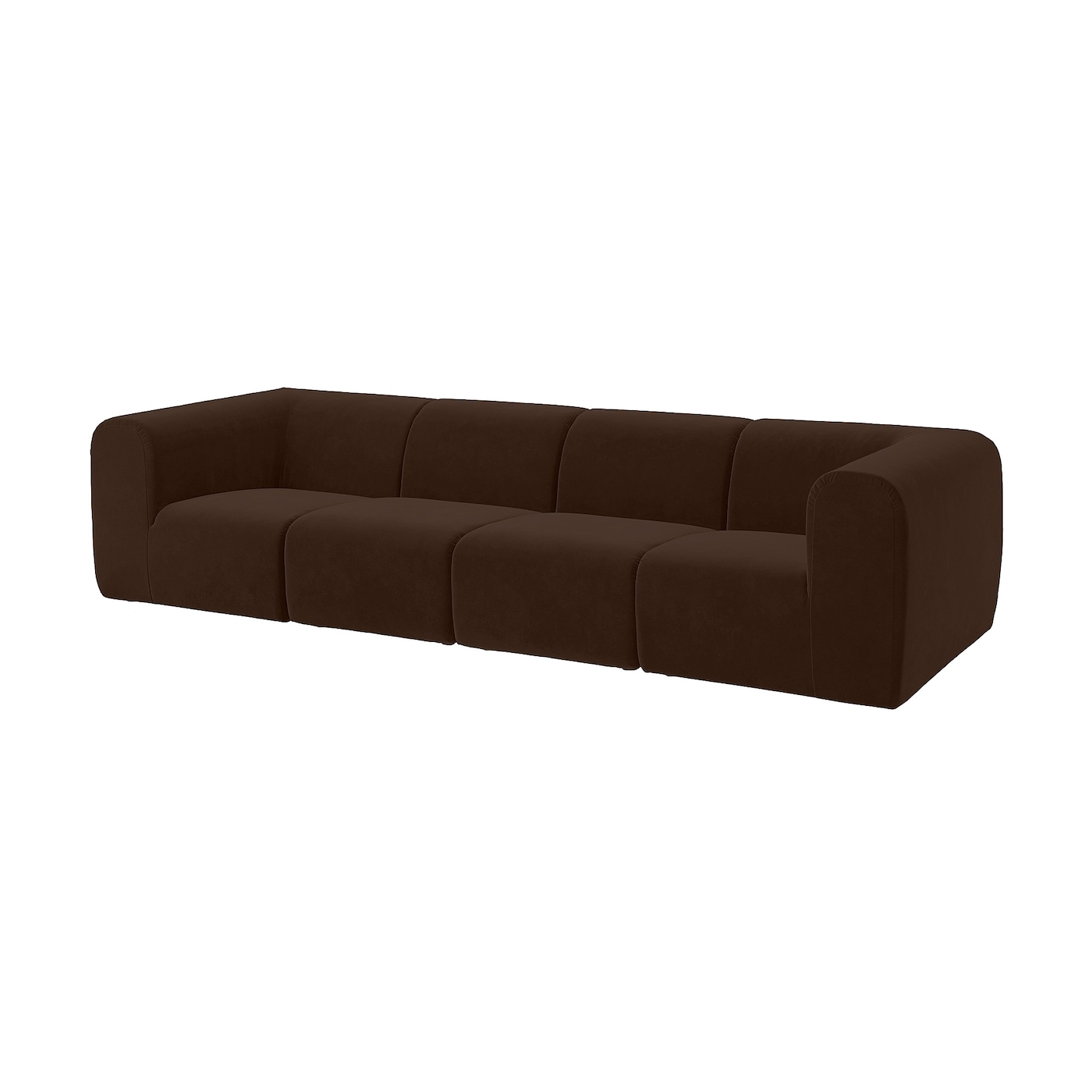 IKEA STOCKHOLM 2025 sofa 4-osobowa, Alhamn ciemnobrązowy, Podłokietnik szerokość: 32 cm