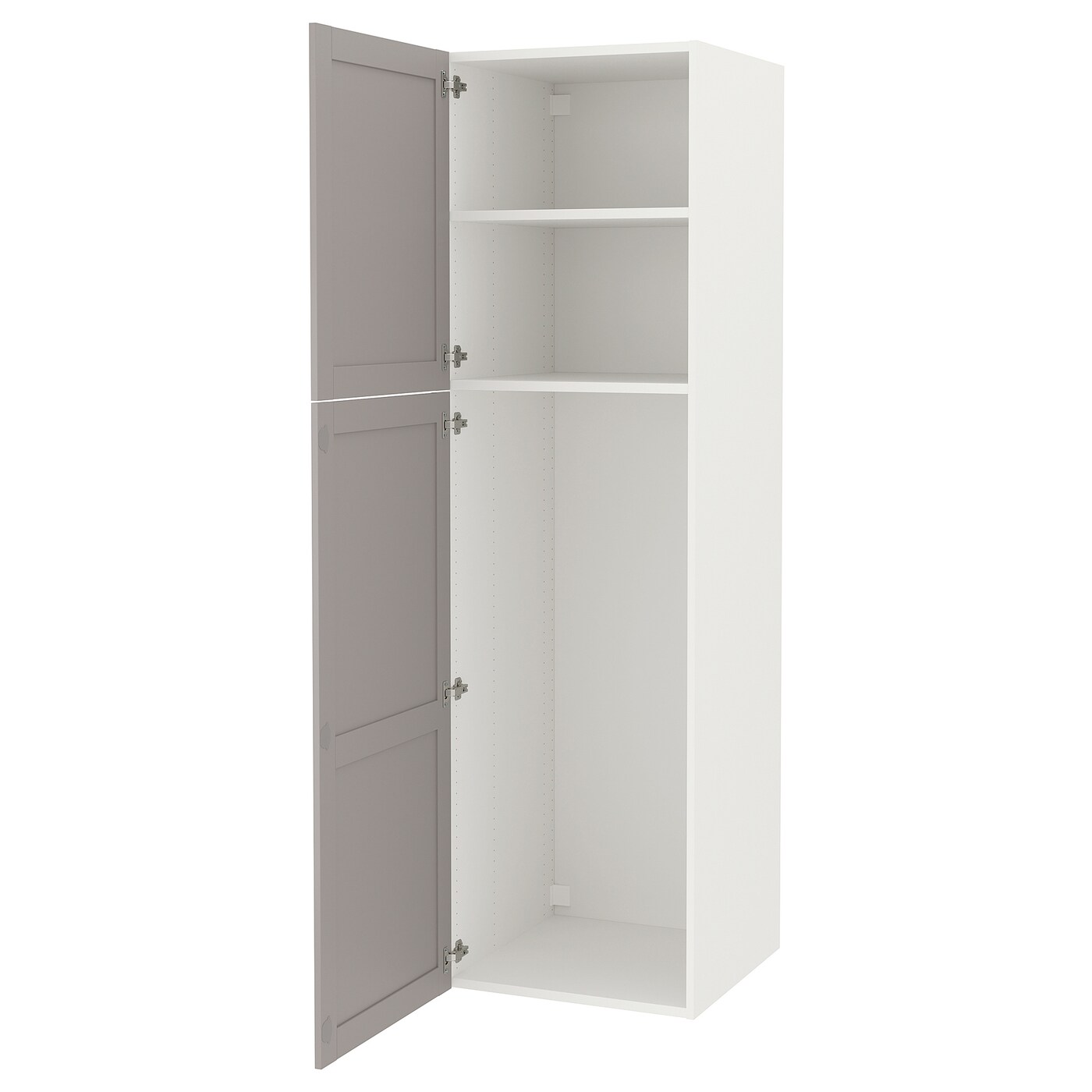 IKEA ENHET szafka wysoka 2 drzwi, biały/szary rama, 60x62x210 cm