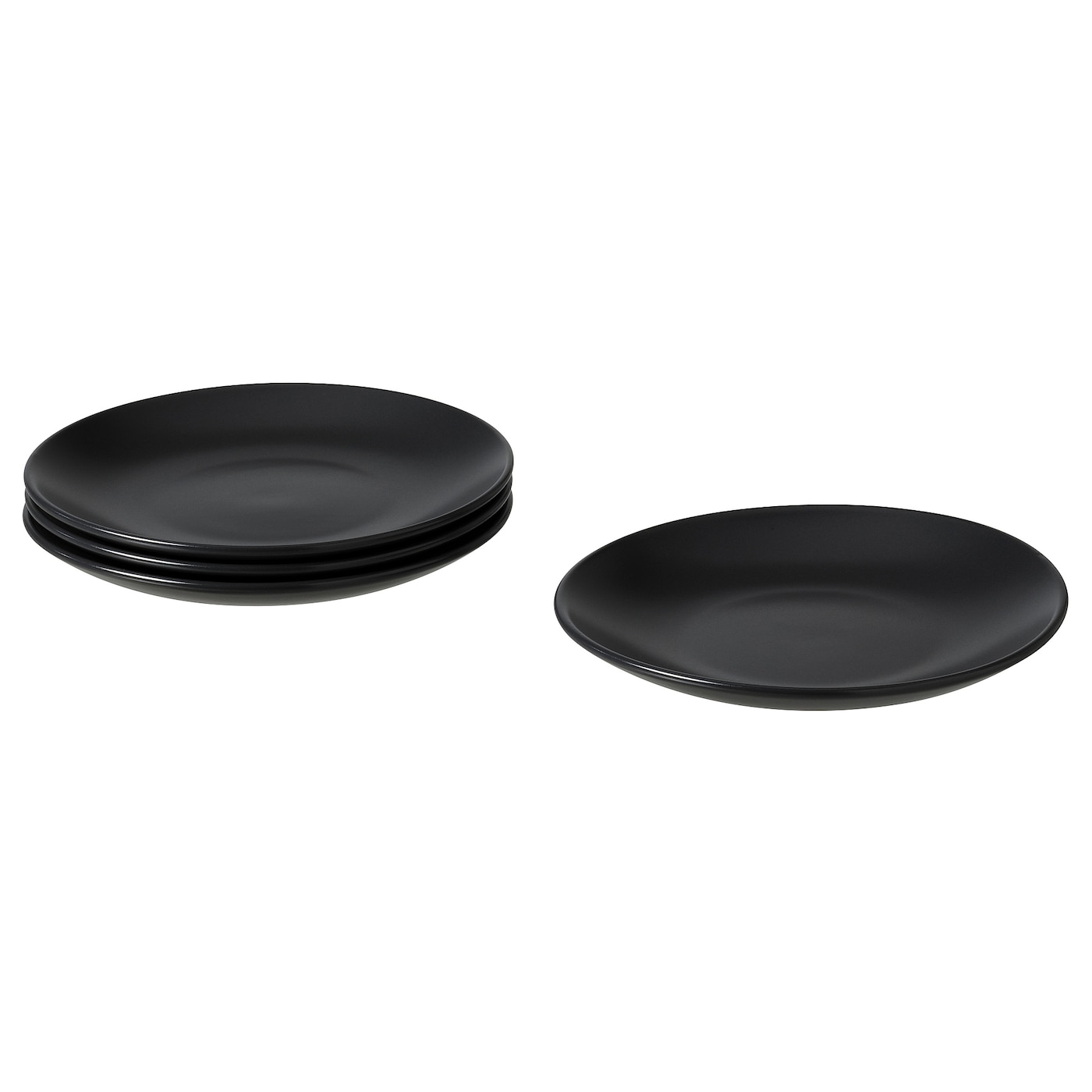IKEA FÄRGKLAR talerzyk, Matowy ciemnoszary, 20 cm