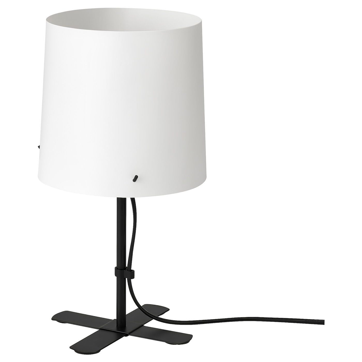 IKEA BARLAST lampa stołowa, czarny/biały, 31 cm