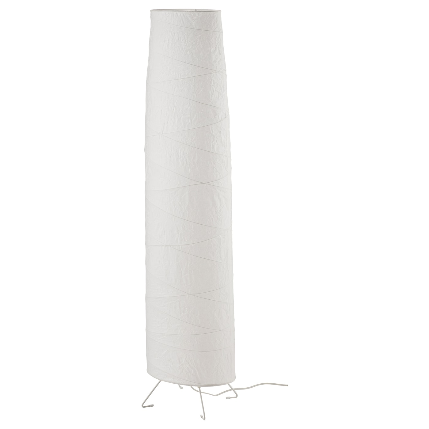 IKEA VICKLEBY lampa podłogowa, biały/wykonano ręcznie, 136 cm