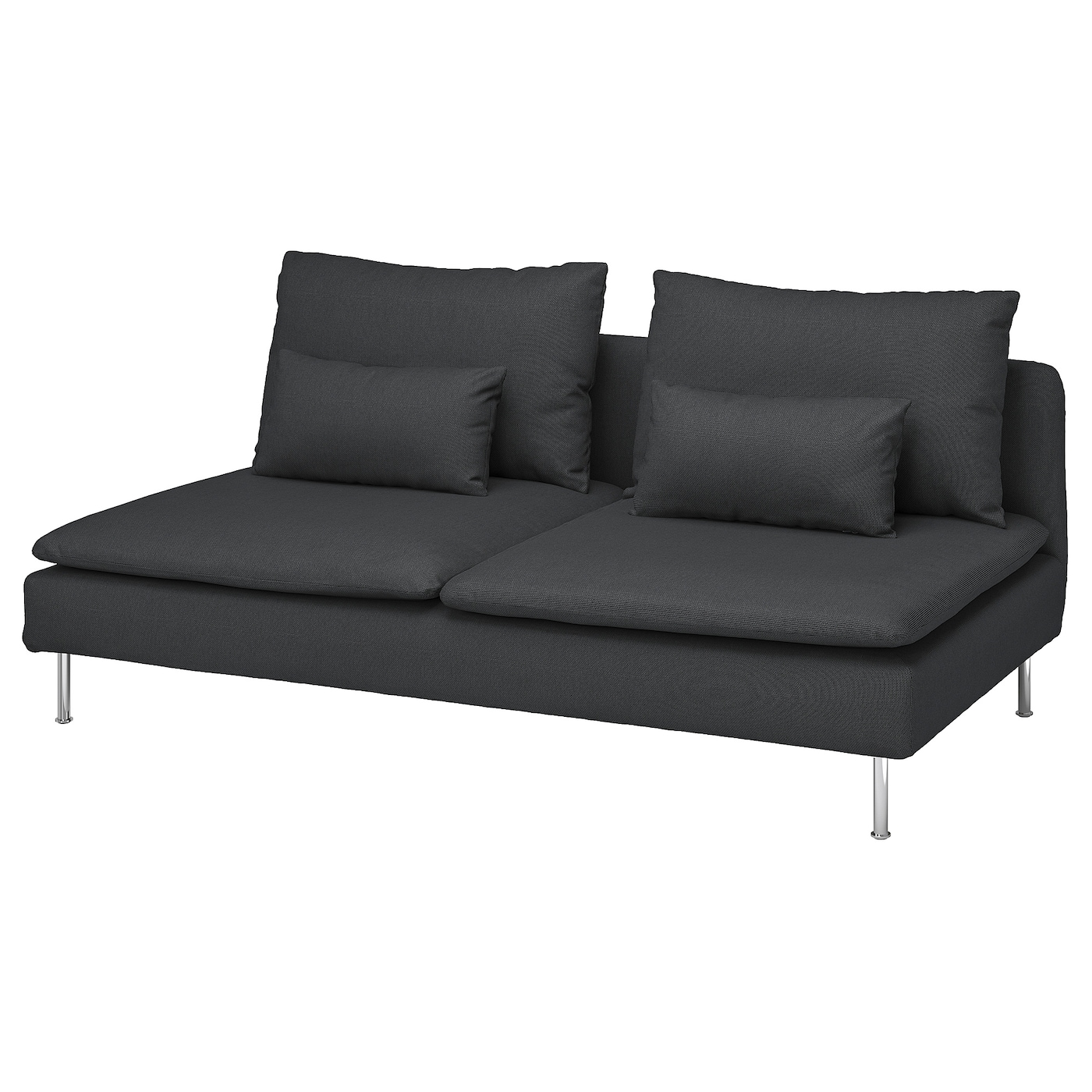 IKEA SÖDERHAMN sekcja 3-osobowa, Fridtuna ciemnoszary, Szerokość: 186 cm