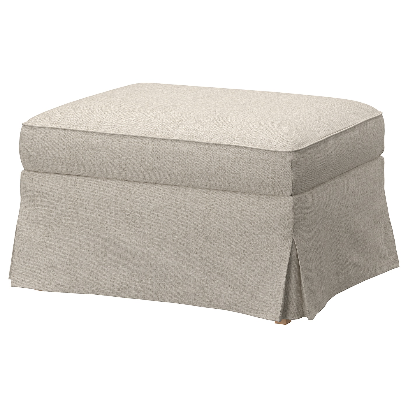 IKEA EKTORP podnóżek ze schowkiem, Kilanda jasnobeżowy, Wysokość: 44 cm
