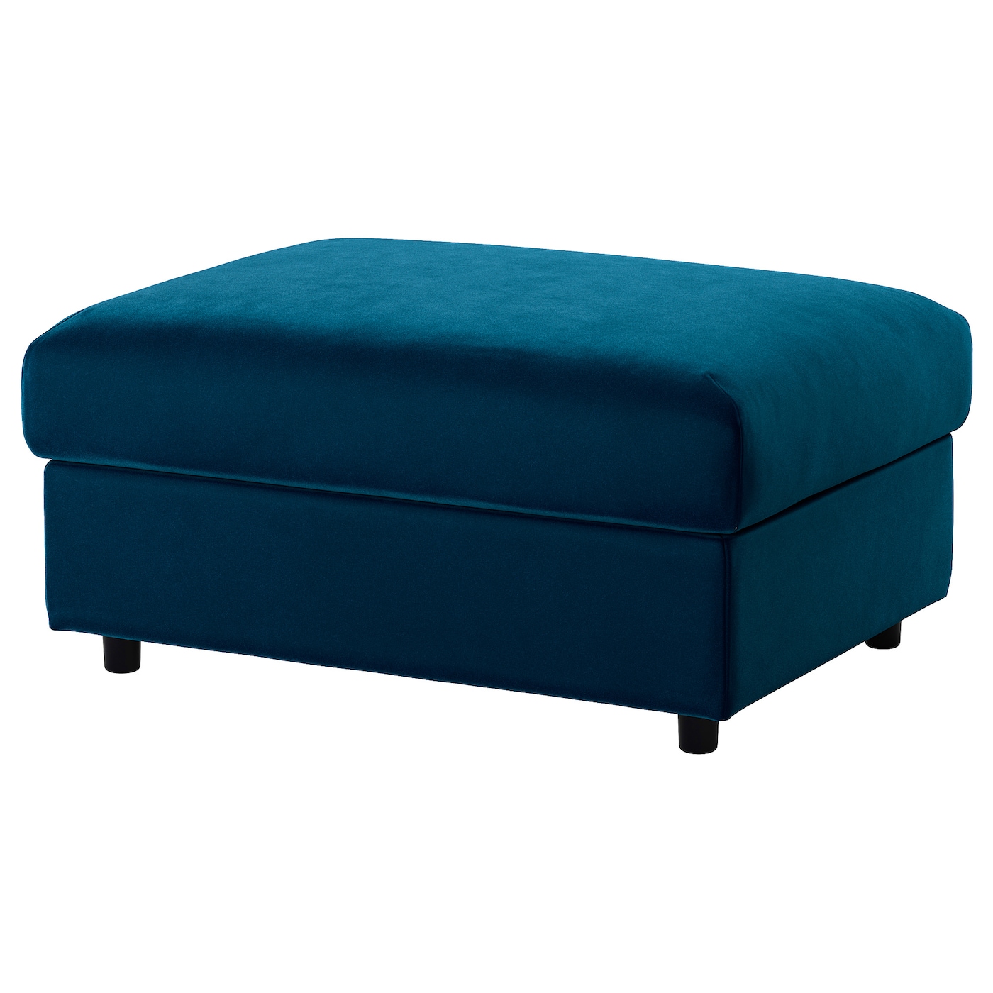 IKEA VIMLE podnóżek ze schowkiem, Djuparp ciemnozielononiebieski, Długość: 98 cm