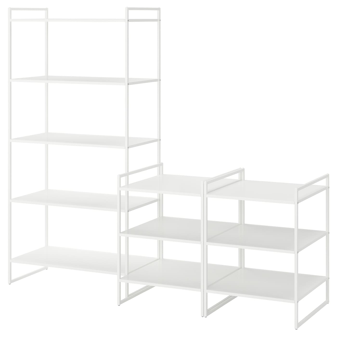 IKEA JONAXEL kombinacja szafek otwartych, biały, 182x51x160 cm