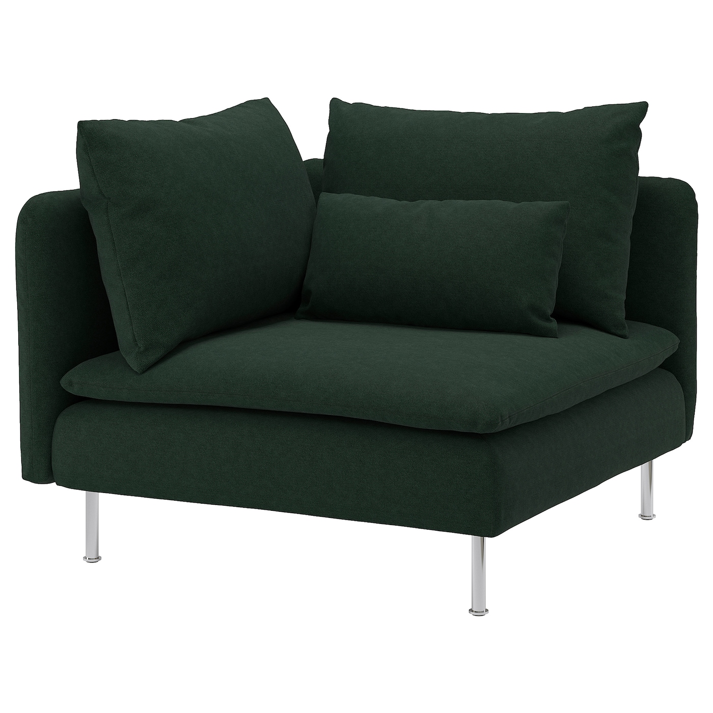 IKEA SÖDERHAMN sekcja narożna, Tallmyra ciemnozielony, Szerokość: 99 cm