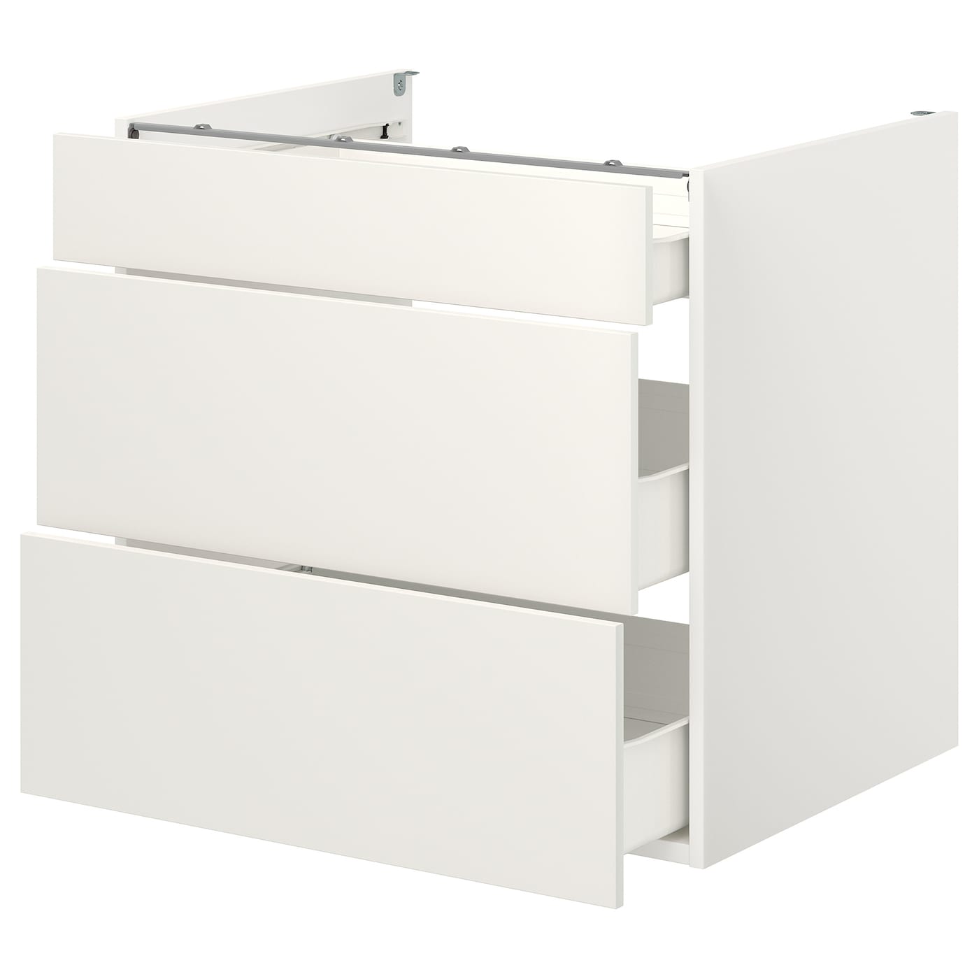 IKEA ENHET szafka stojąca/3 szuflady, biały, 80x62x75 cm