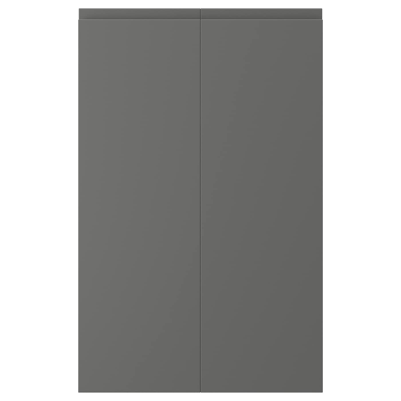 IKEA VOXTORP drz sza nar 2 szt, praworęczny ciemnoszary, 25x80 cm