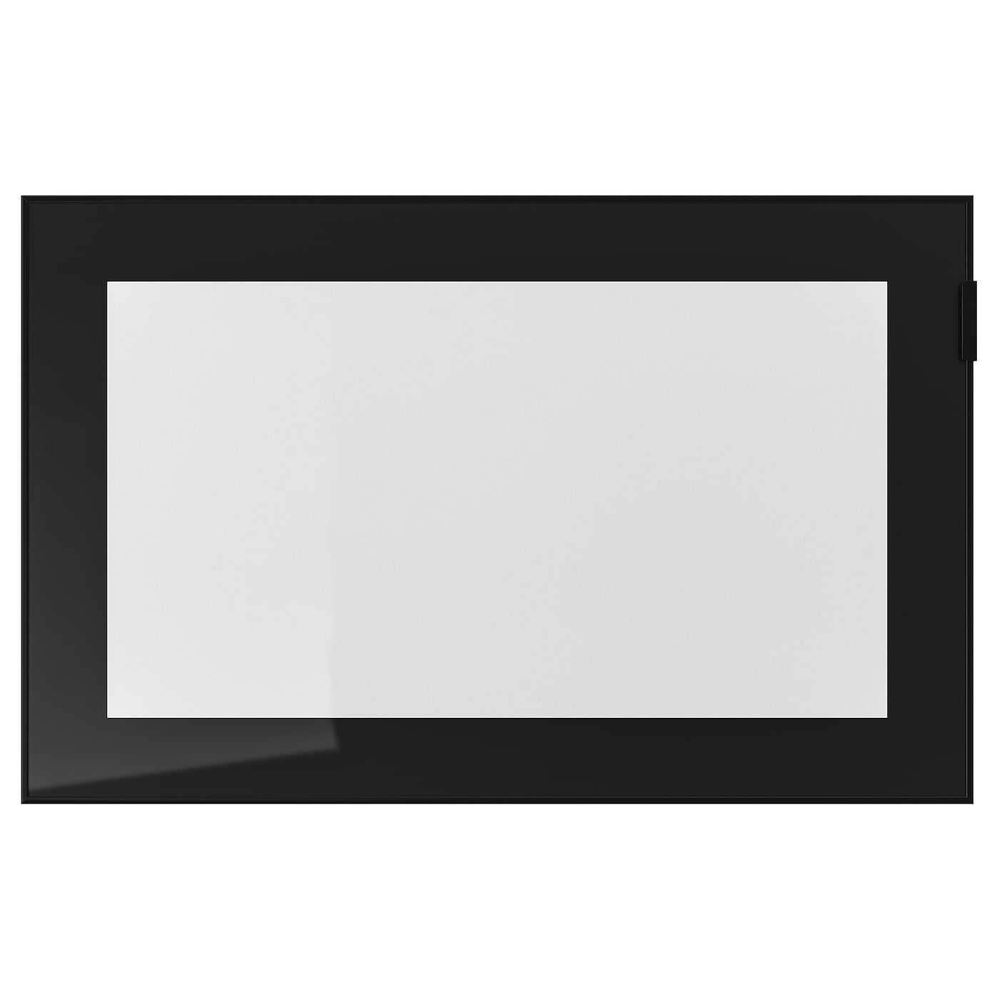 IKEA GLASSVIK drzwi szklane, czarny/szkło bezbarwne, 60x38 cm