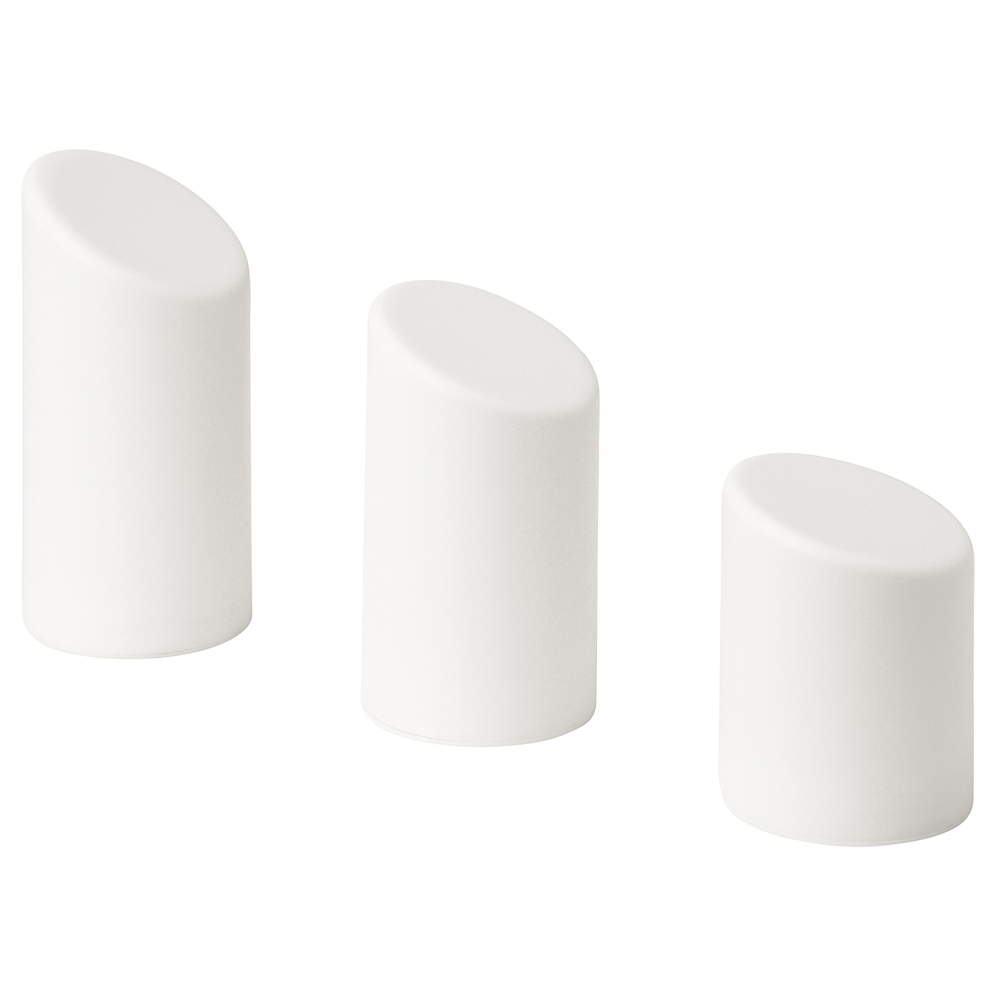 IKEA ÄDELLÖVSKOG świeca bryłowa LED, wew/zew, 3 szt