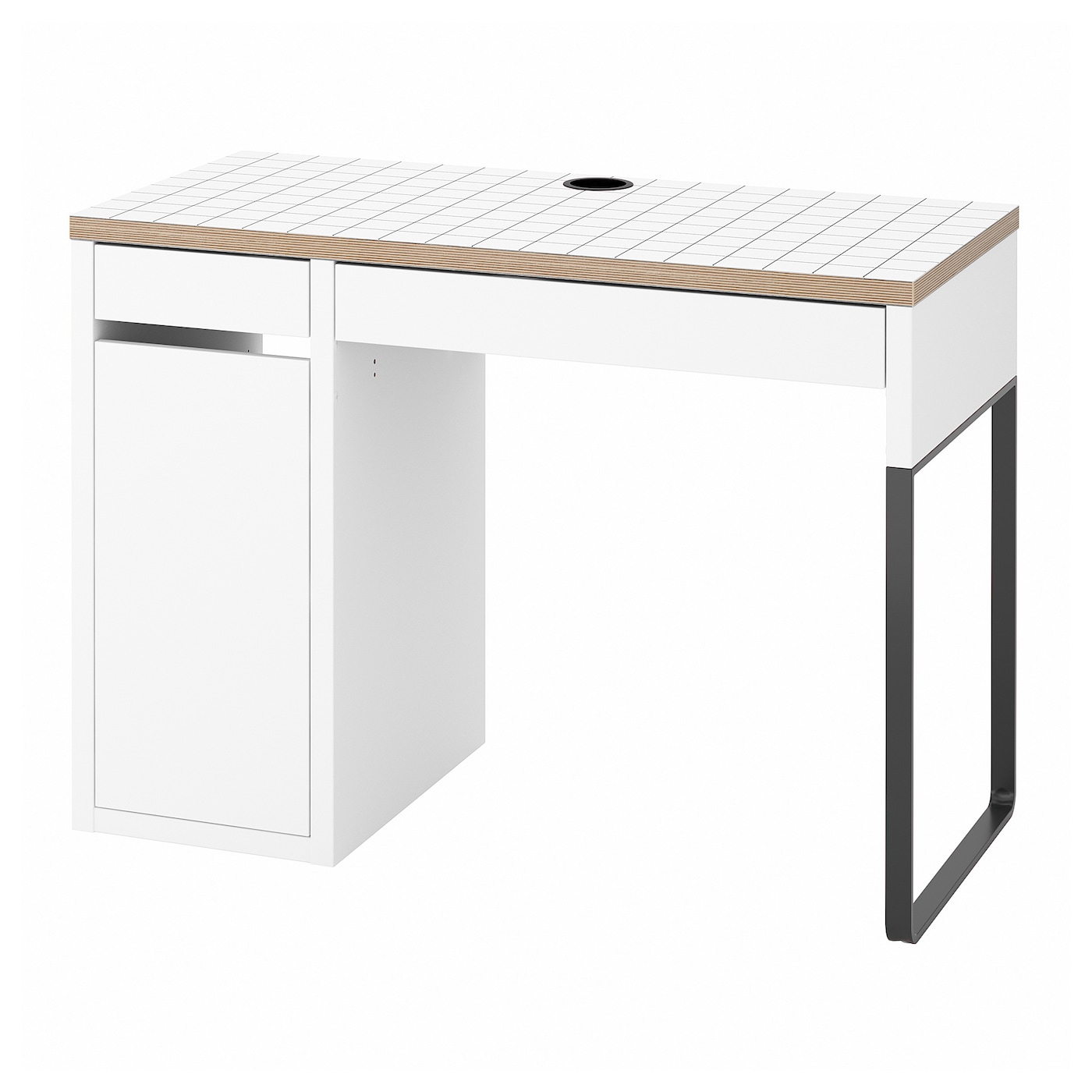 IKEA MICKE biurko, biały/antracyt, 105x50 cm