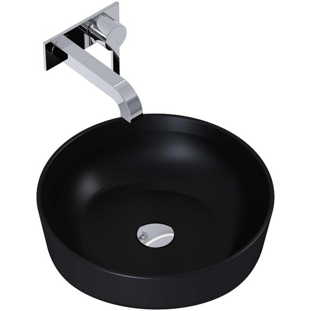 ELITA Umywalka nablatowa LORCA 42x42 blat, ceram black matt 145084