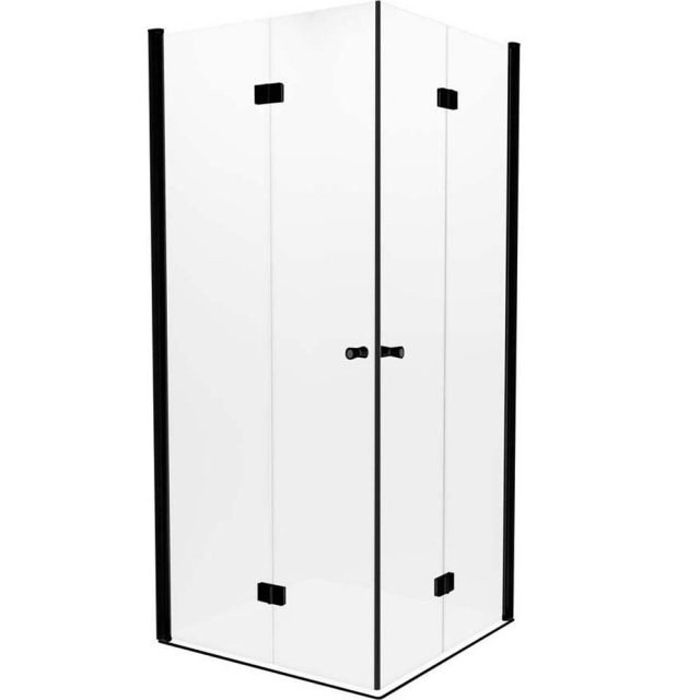 NEW TRENDY Kabina prysznicowa SUPERIA BLACK kwadratowa 90x90 drzwi sk
