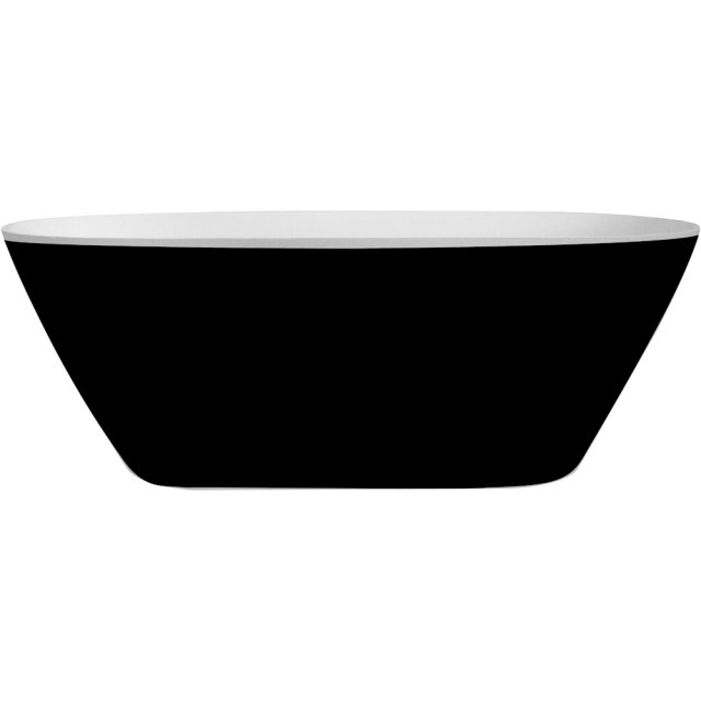 BESCO Wanna wolnostojąca MOYA BLACK&WHITE 160 klik-klak złoty czy