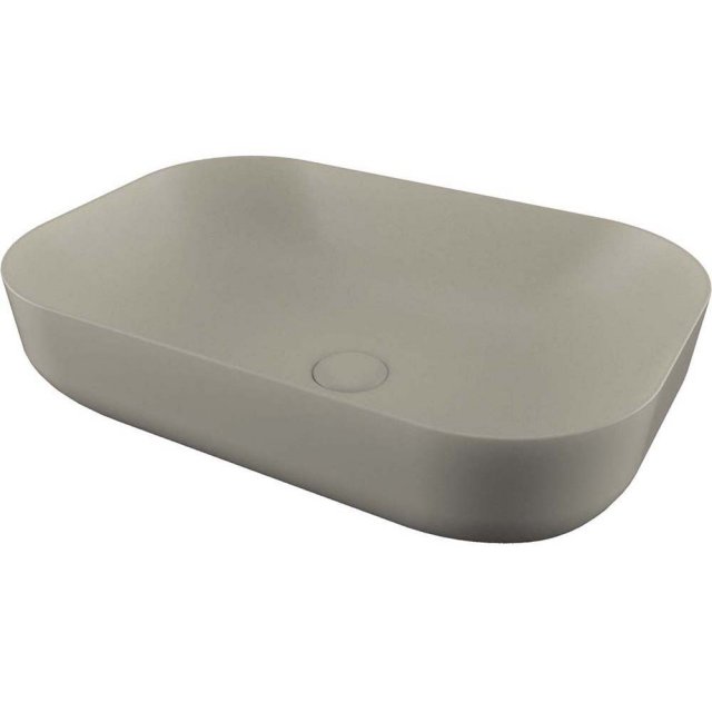 SDR CERAMICHE Umywalka nablatowa POOL 2 SABBIA 62x42 z korkiem SA.K2