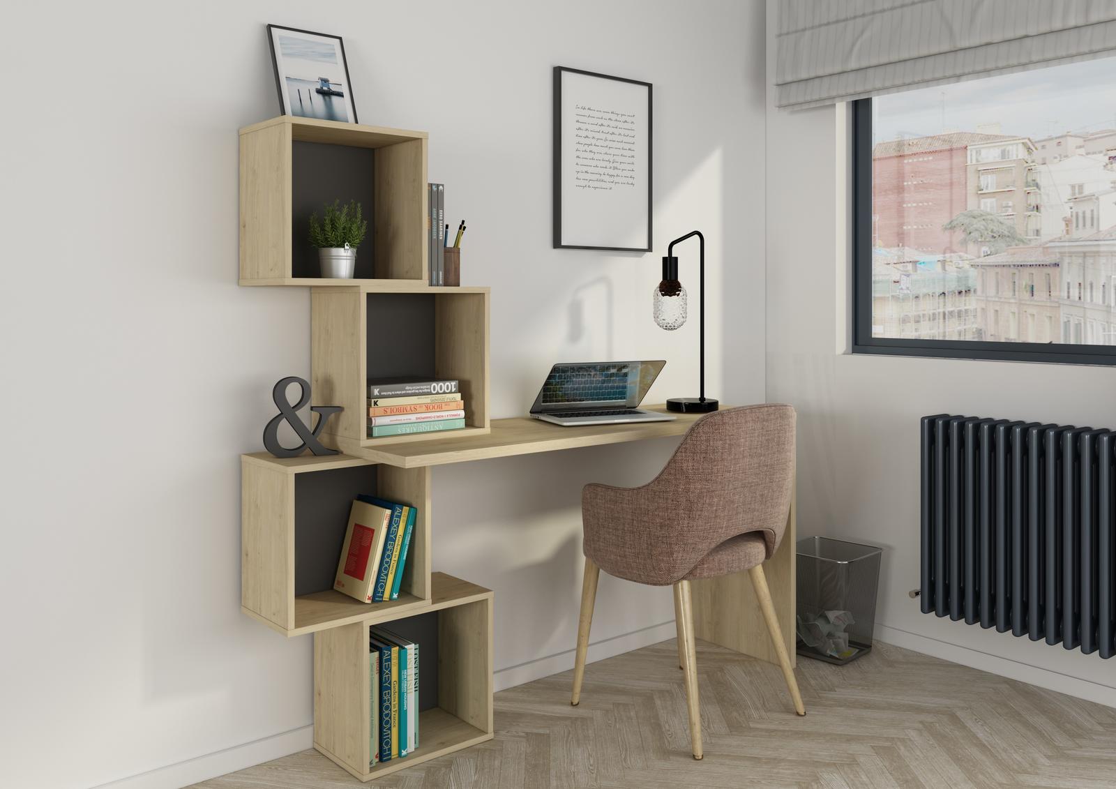 Designerskie biurko z pojemnikami do przechowywania BUC