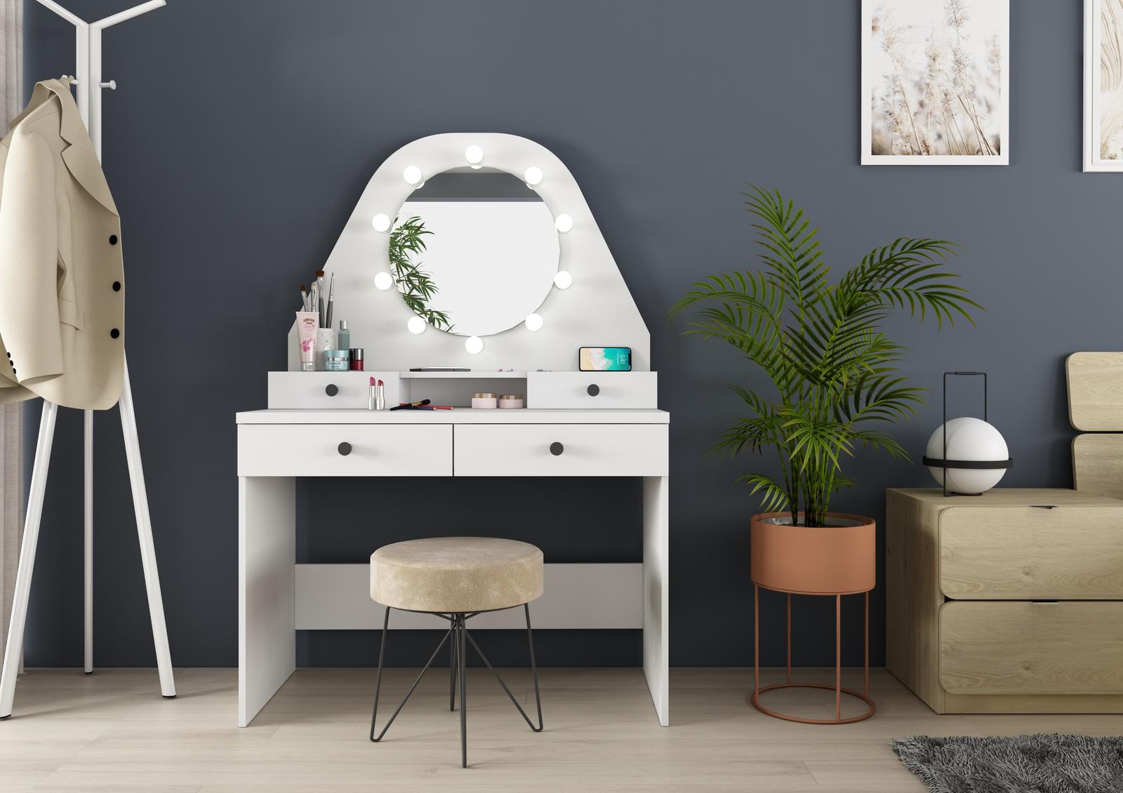Stolik do toalety Star white
