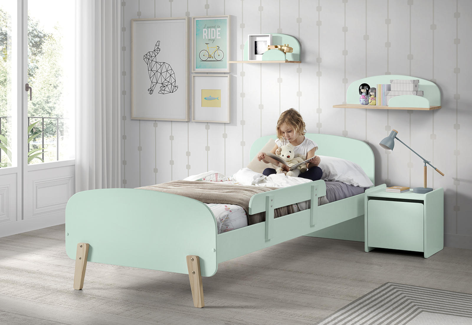 Łóżko dziecięce zielone Kiddy