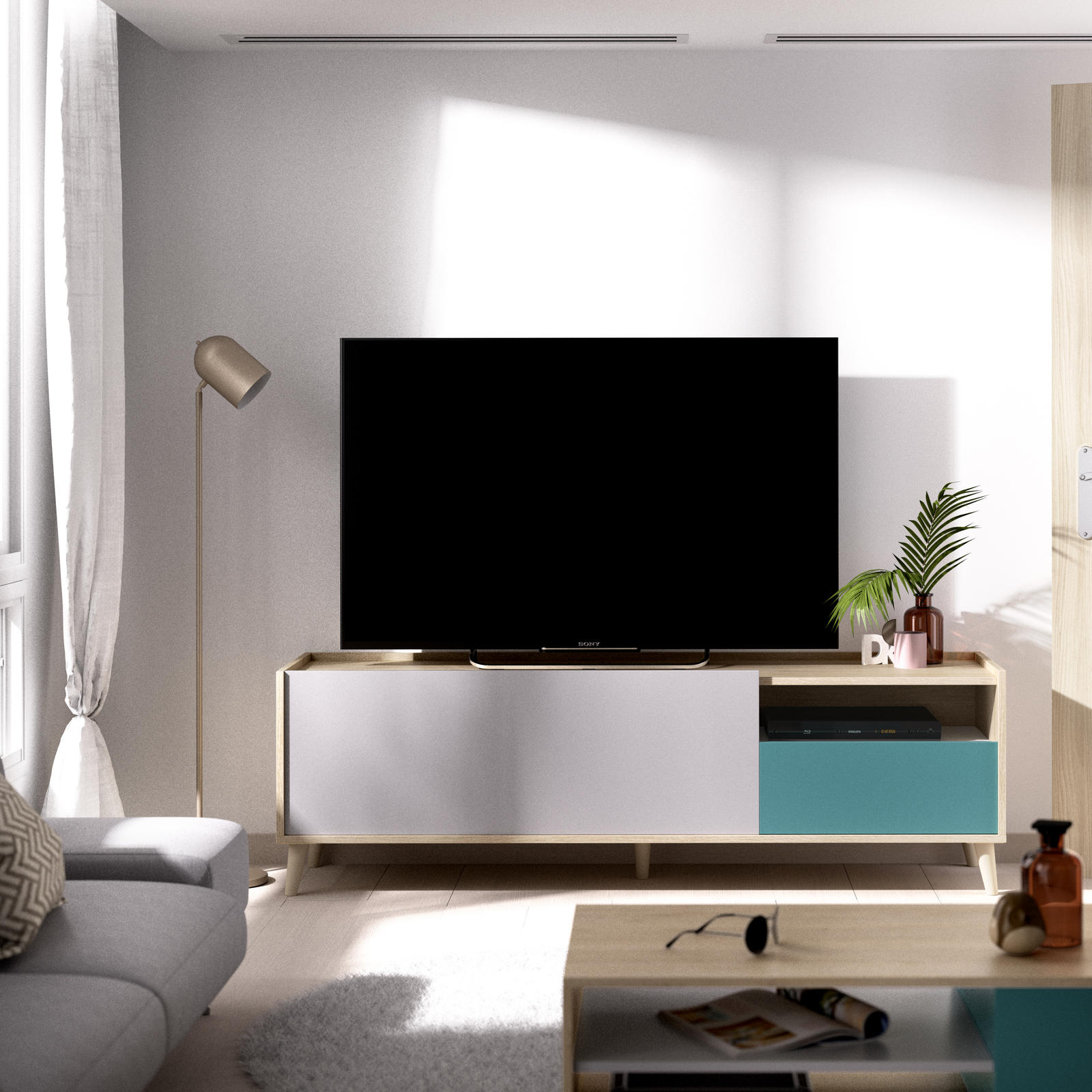 Designerski stolik pod telewizor Nova