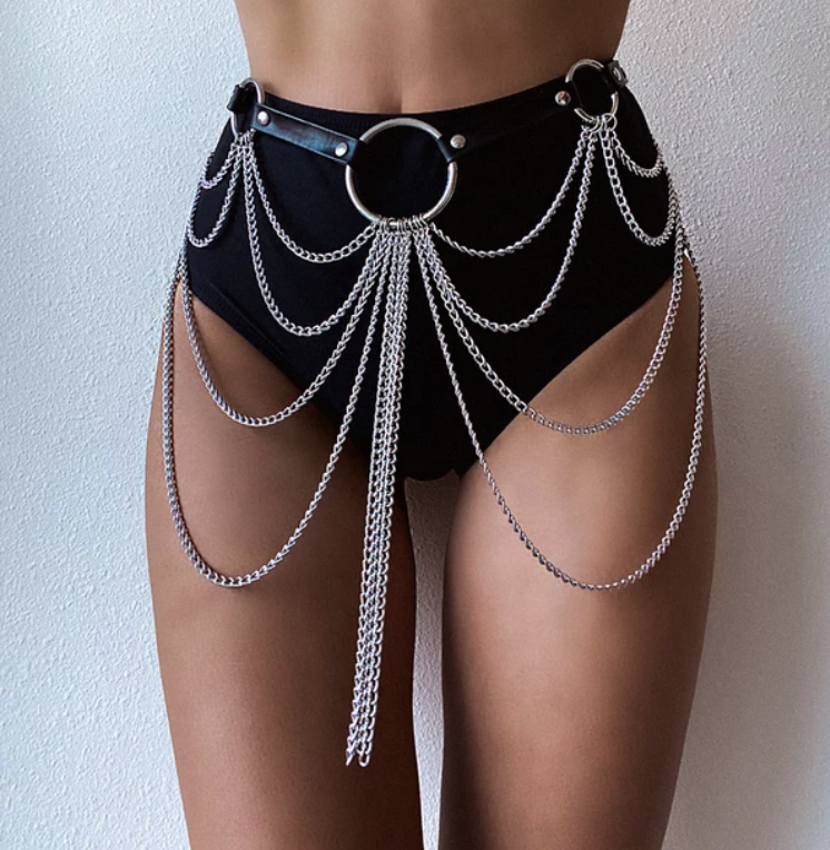 Harness pasek w talię z łańcuchami 011