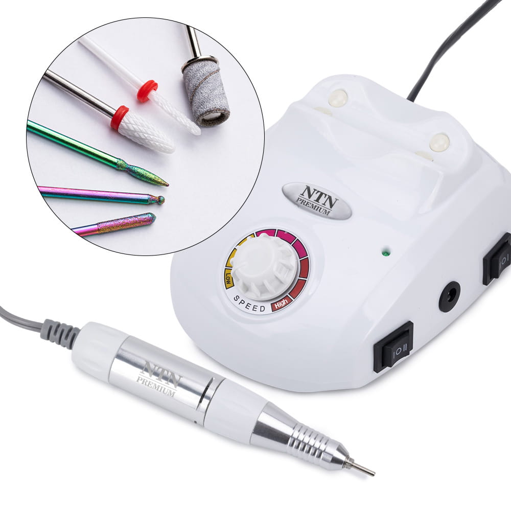 Frezarka do paznokci 65W NTN Premium do manicure pedicure biała DM208