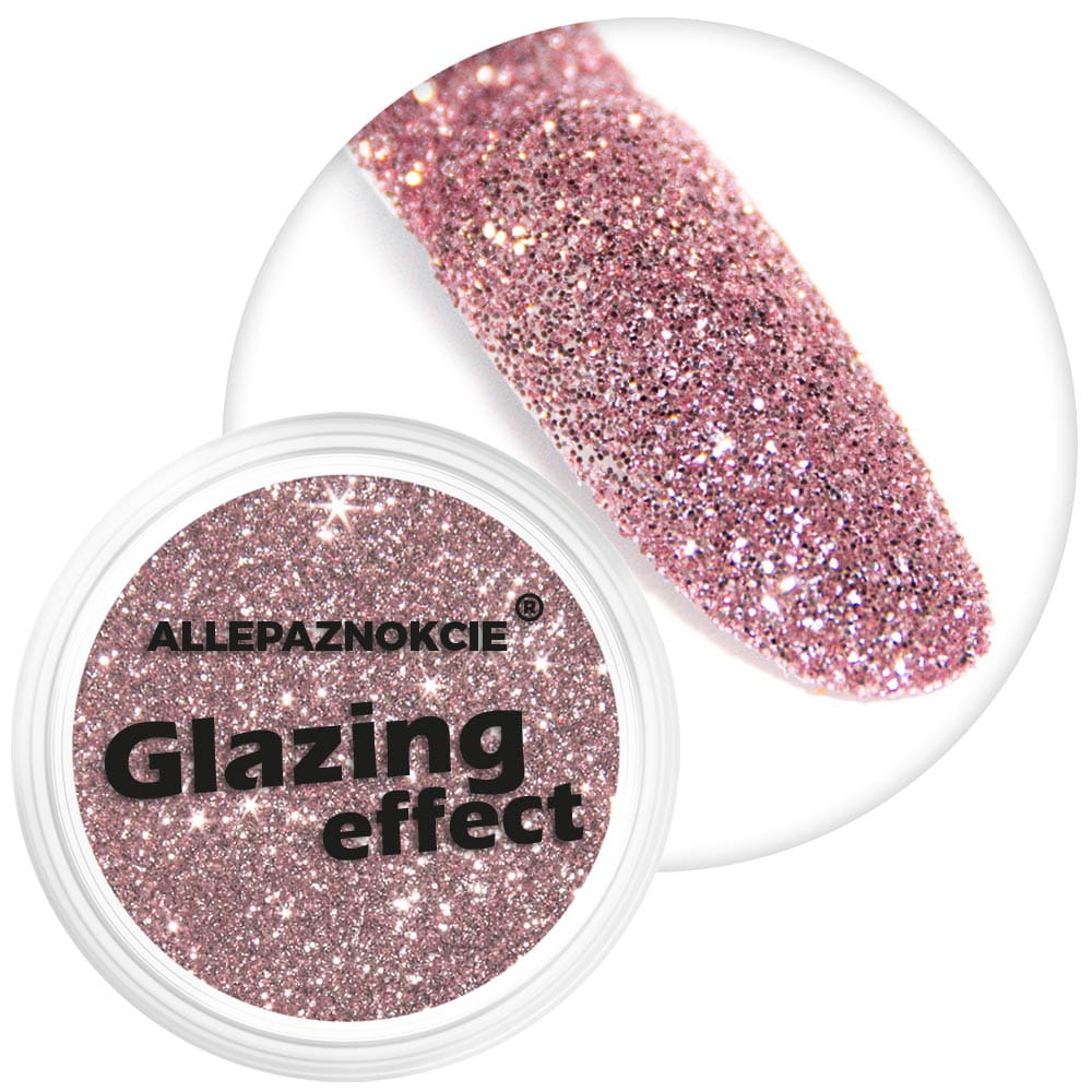 Pyłek do paznokci Glazing Effect Allepaznokcie Rose słoiczek 2,5 g